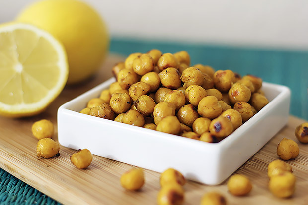 Lemon Curry Roasted Chickpeas Recipe