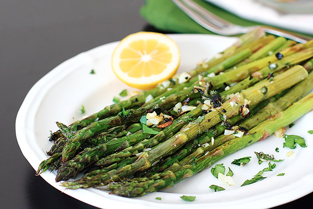 Garlic Roasted Asparagus with Fresh Herbs Recipe