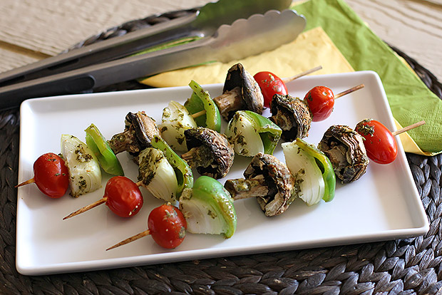 Lemon-Tahini Grilled Vegetable Kabobs Recipe