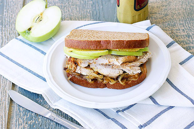 Roasted Turkey Sandwich with Caramelized Onion & Apple Recipe