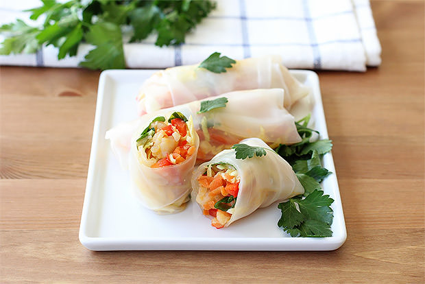 Garlic Shrimp Spring Rolls Recipe